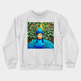 Oriental boy: the Peacock of celestial legends Crewneck Sweatshirt